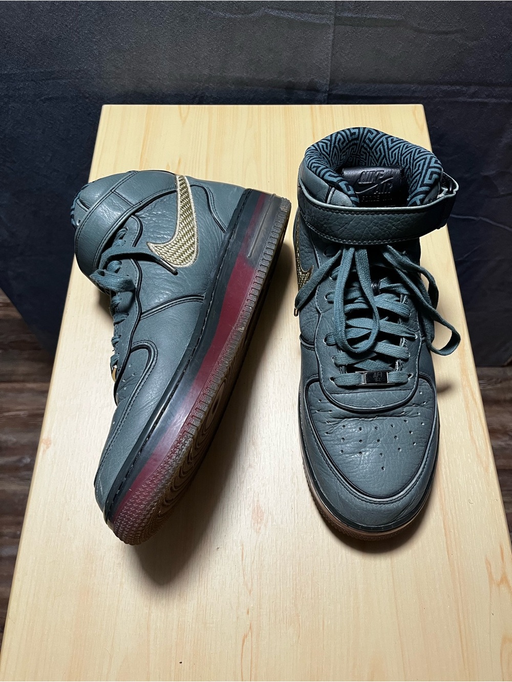 Nike Air Force 1 XXV AF1 82 Sprm Mx 07 Mid Size 11 Green Shoes INSOLES REPLACED